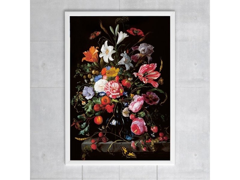 Cartel, 50x70, De Heem, Florero con flores