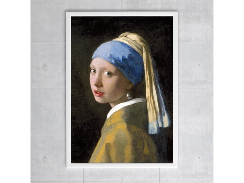 Plakat, 50x70, Mädchen mit einem Perlenohrring, Vermeer
