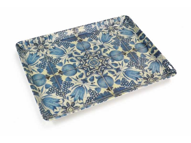 Midi serving  tray (27 x 20 cm), Delft Blue tulips