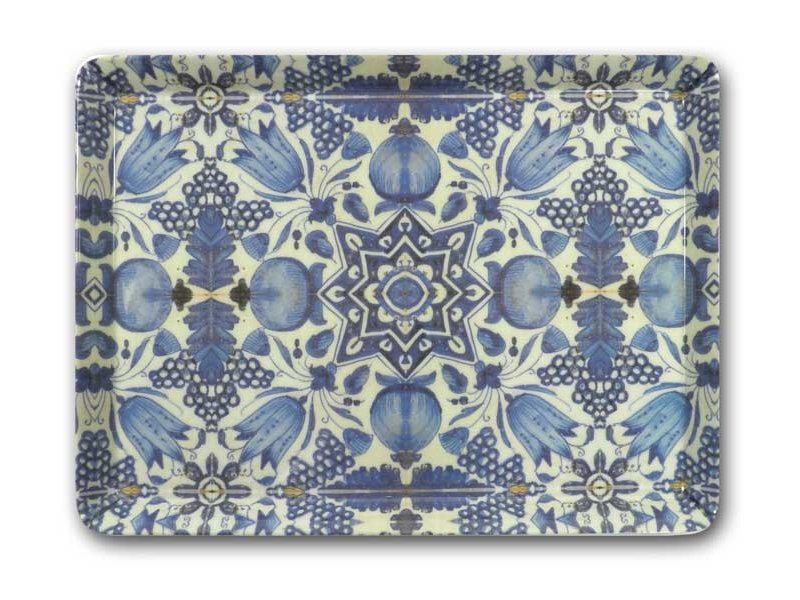 Bandeja para servir midi (27 x 20 cm), tulipanes Delft Blue