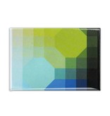 Fridge Magnet, Optical Art Green/Blue