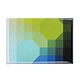 Kühlschrankmagnet, Optische Kunst Grün / Blau