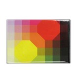 Fridge Magnet, Optical Art Yellow/Red