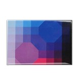 Fridge Magnet, Optical Art Purple/Blue