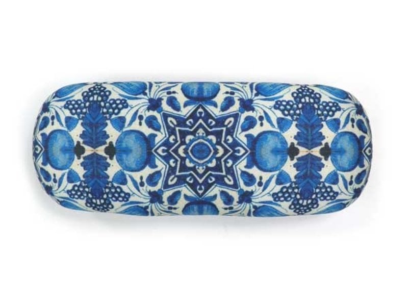 Estuche para gafas, azulejos de tulipán azul de Delft