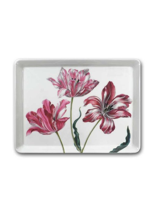 Plateau midi (27 x 20 cm), Trois tulipes, Merian