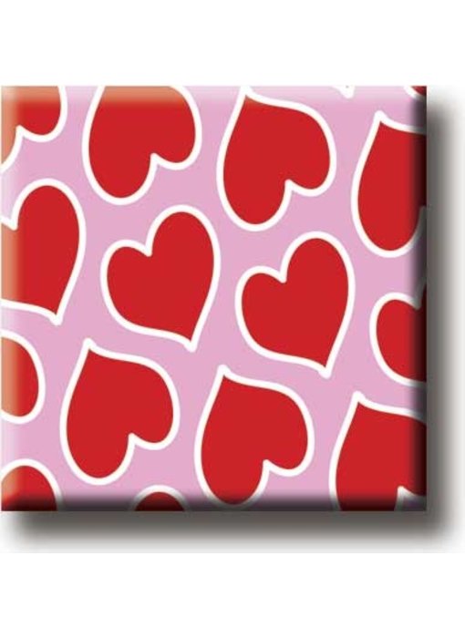 Fridge magnet, Hearts pattern