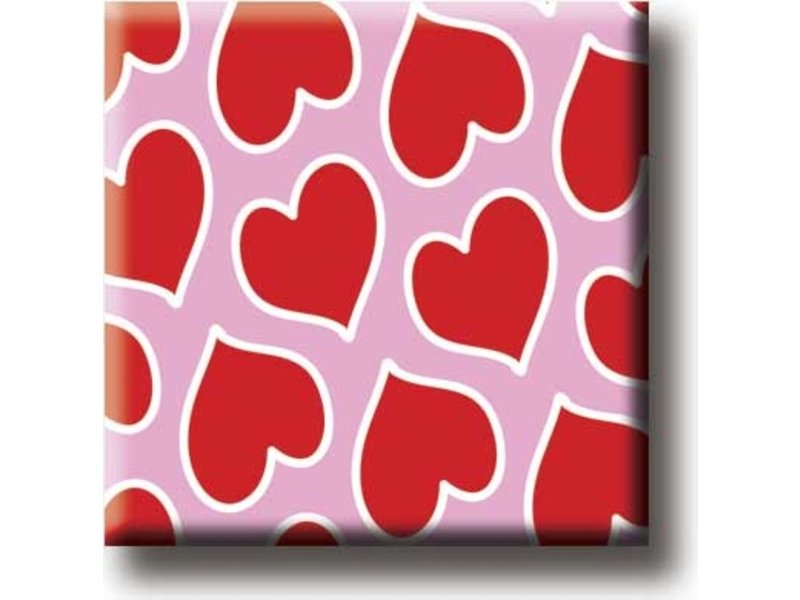 Fridge magnet, Hearts pattern