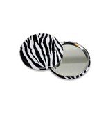 Pocket Mirror Small, Ø 60 mm Skin, Zebra