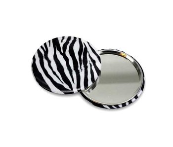 Taschenspiegel klein, Ø 60 mm Haut, Zebra