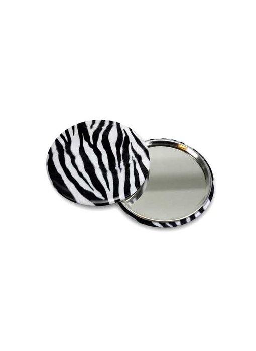 Pocket Mirror Small, Ø 60 mm Skin, Zebra