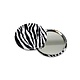Spiegeltje, klein, Ø 60 mm Zebra patroon