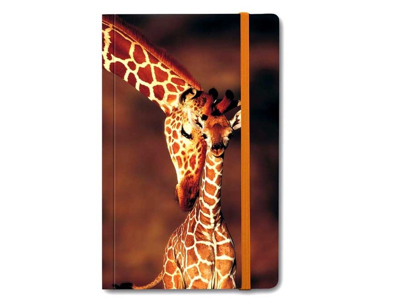 Softcover notitieboekje, Giraffe en baby giraffe