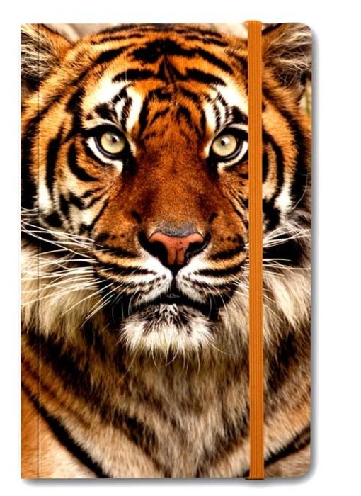 Cuaderno de tapa blanda A6, cabeza de tigre