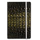 Cuaderno de tapa blanda A6, piel de cocodrilo