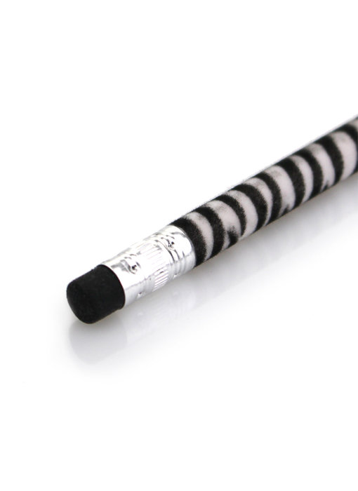 Bleistift mit samtige Oberfläche, Tierhoutmuster, Zebra
