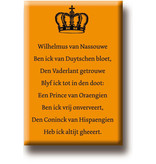 Kühlschrankmagnet, Hymne Wilhelmus van Nassouwe