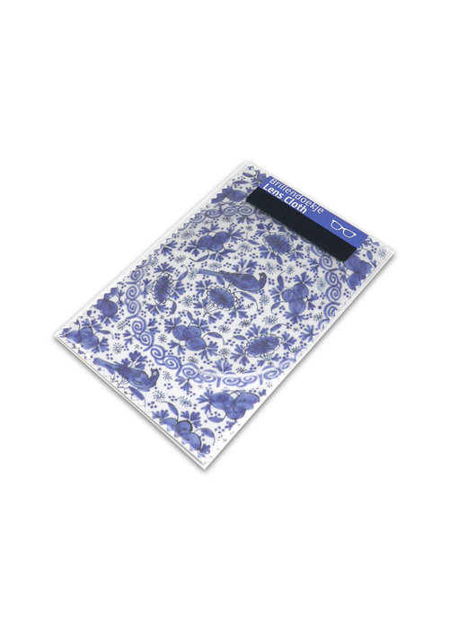 Lens cloth, 10 x 15 cm, Delft blue, Faience plate