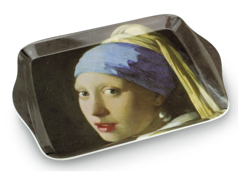 Mini bandeja, 21 x 14 cm, niña con pendiente de perla, Vermeer