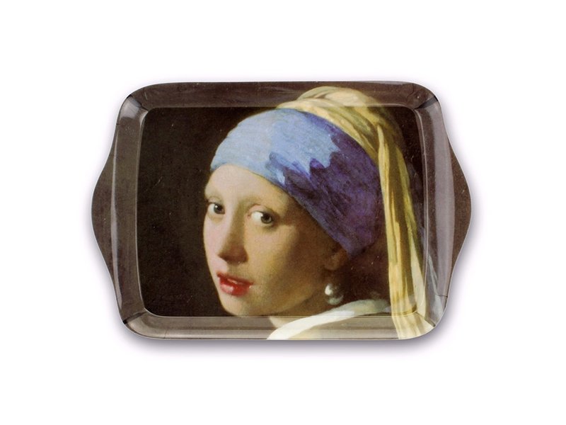 Mini plateau, 21 x 14 cm, Fille avec une boucle d'oreille en perle, Vermeer