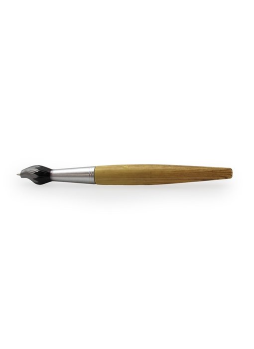 Brush ballpoint pen,  silver tip