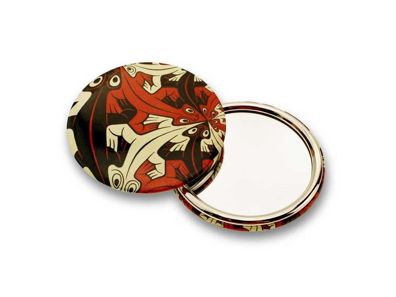 Taschenspiegel, groß, Ø 80 mm, kleiner und kleiner, Escher