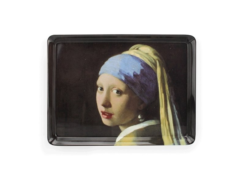 Plateau midi (27 x 20 cm), Fille avec une boucle d'oreille en perle, Vermeer