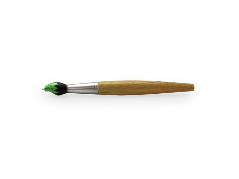 Brush ballpoint pen,   green tip