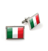 Cufflinks, Rectangular, Italian flag