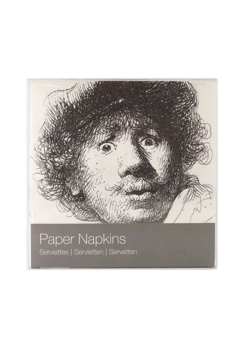 Papierservietten, überraschter Blick, Rembrandt