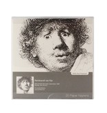 Papierservietten, überraschter Blick, Rembrandt