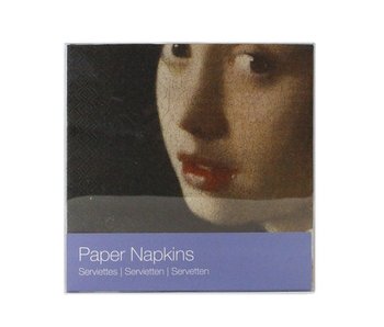 Papierservietten, Mädchen mit einem Perlenohrring, Vermeer