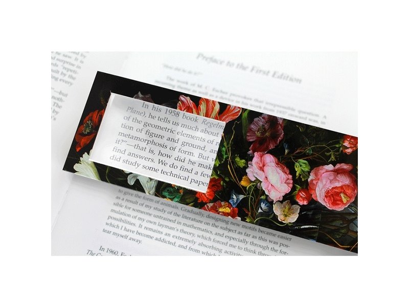 Magnifying Bookmark, Flowers, De Heem