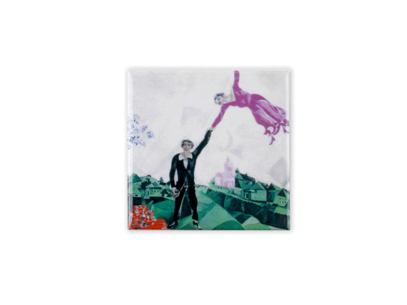 Kühlschrankmagnet, Promenade, Chagall