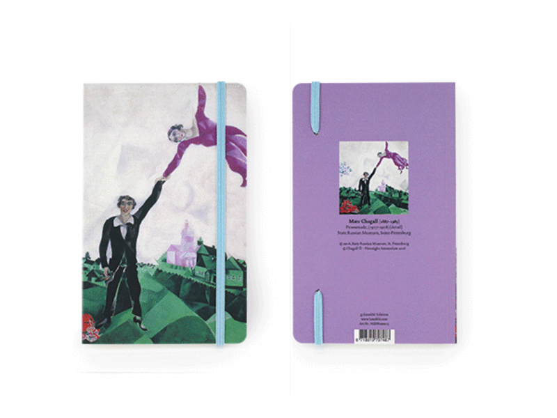 Softcover notitieboekje A6, Promenade, Chagall