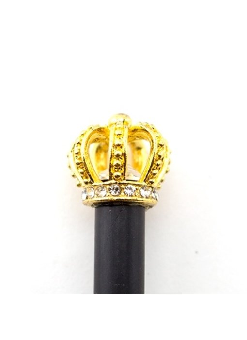 Crayon noir, avec couronne de roi dorée