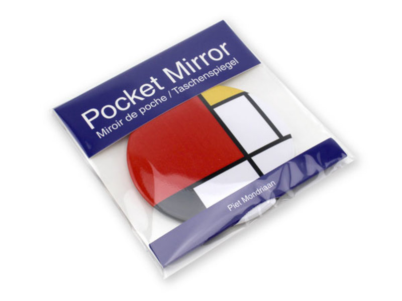 Miroir de poche, grand, Ø 80 mm, Mondriaan