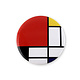 Pocket Mirror, Large,  Ø 80 mm, Mondriaan