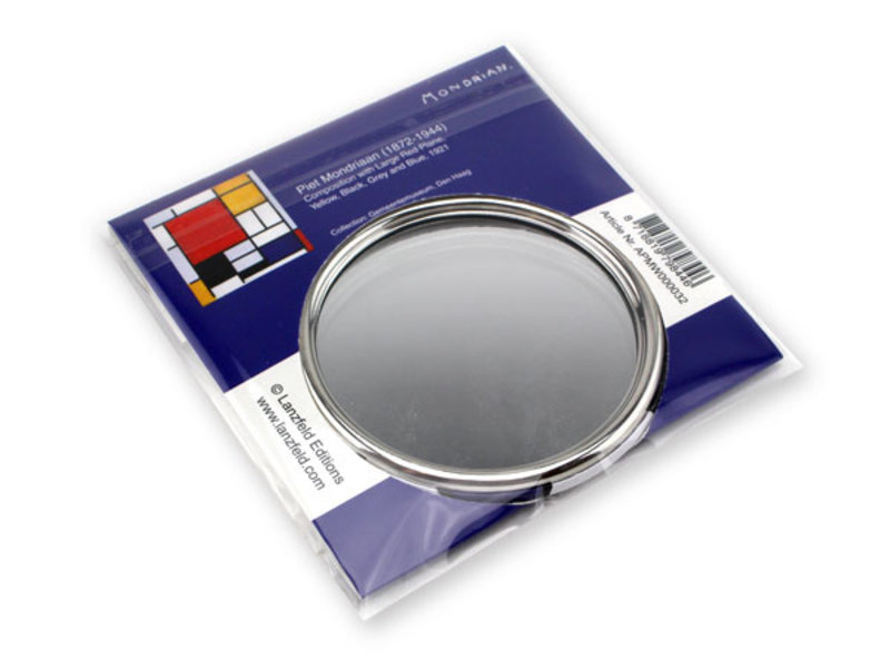 Pocket Mirror, Large,  Ø 80 mm, Mondriaan