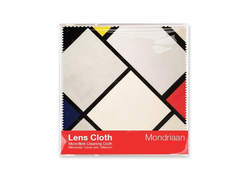 Paño de gafas, 15 x 15 cm, composición de rombo, Mondrian
