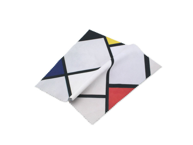 Brillenputztuch , 15 x 15 cm, Rautenkomposition, Mondrian