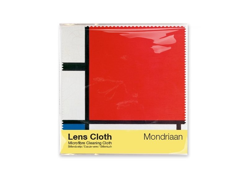 Paño de gafas, 15 x 15 cm, Composición II, Mondrian
