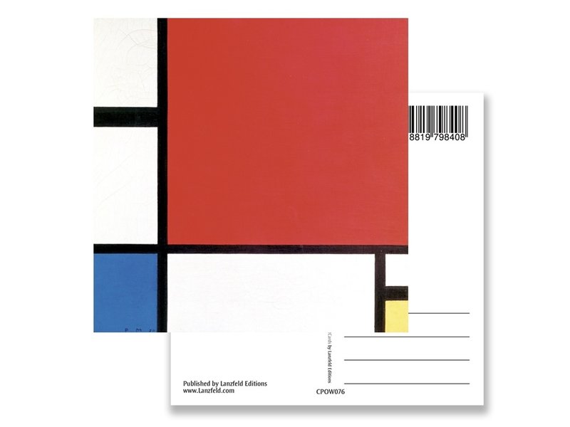 Postal, Composición II, 1930, Mondrian