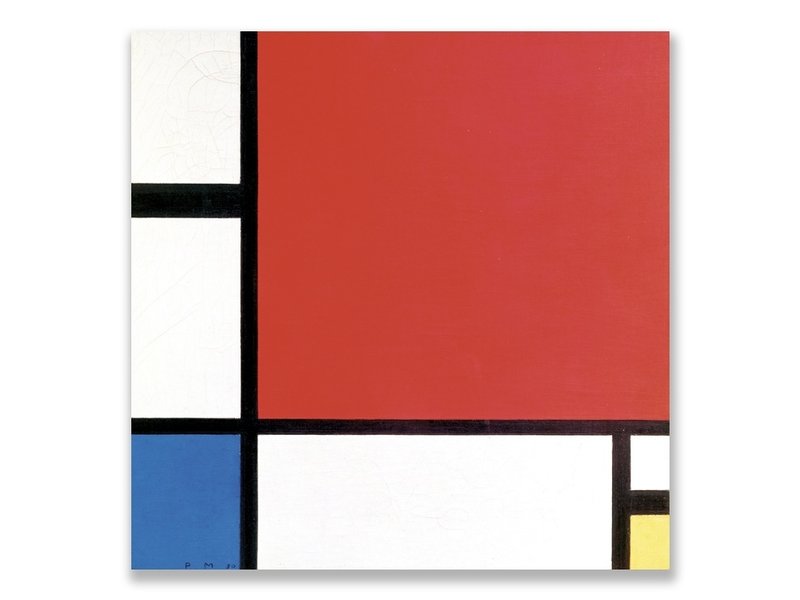 Postal, Composición II, 1930, Mondrian