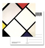 Composición de rombo, postal, Mondrian