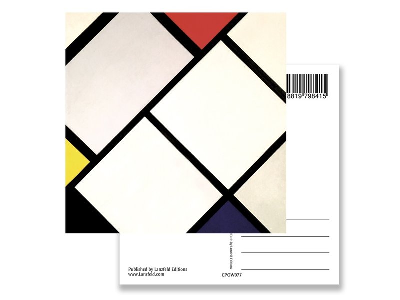 Ansichtkaart, Lozenge Compositie, Mondrian