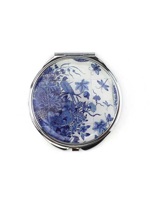 Miroir pliant, panneau de carrelage bleu Delft