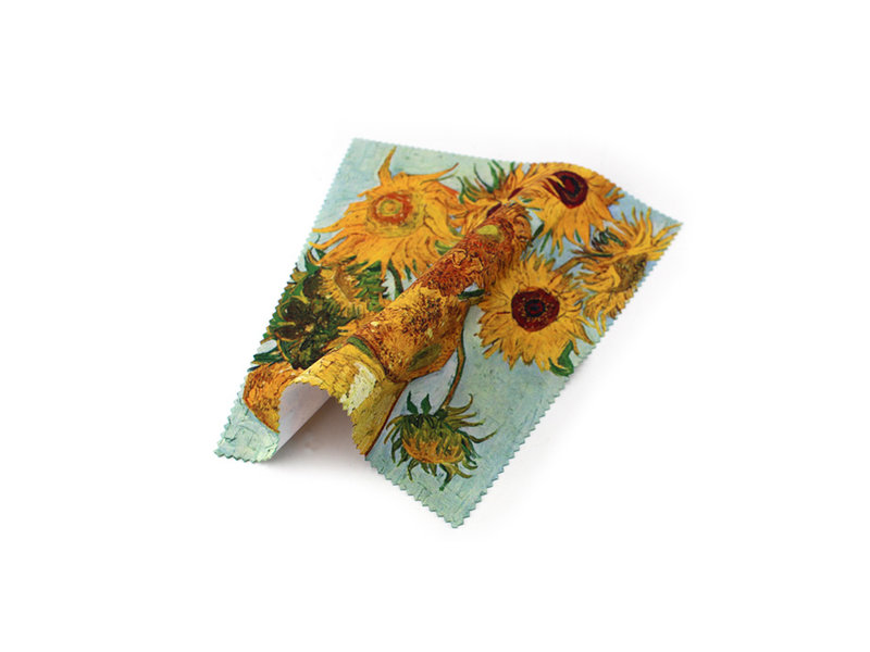 Lens cloth, 15 x 15 cm, Sunflowers, Van Gogh