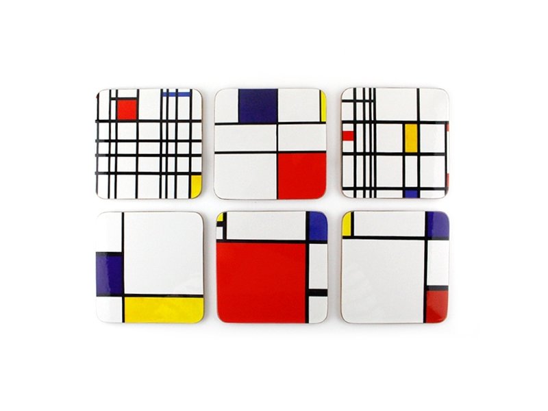 Dessous de verre, Composition, Mondrian