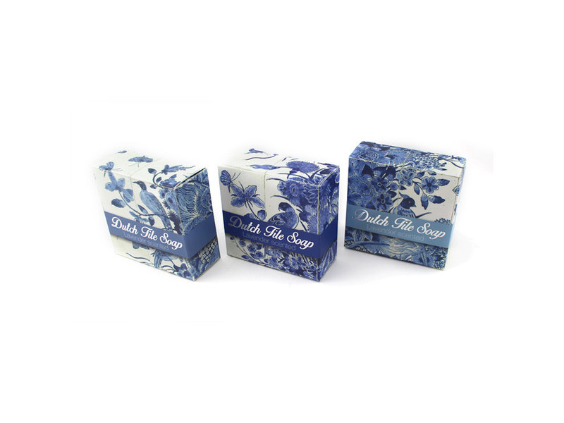 Soap, set of 3 pieces, Delft blue tiles